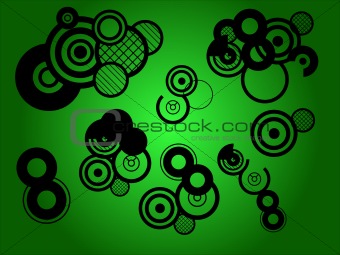 Abstract Circles cluster vector