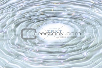 Water ripples in sparkling water