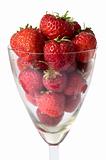 Strawberry in a wine glass