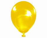 Single reflective yellow balloon