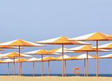 colorful umbrellas on beach