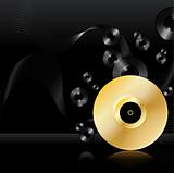 Gold disc vector background