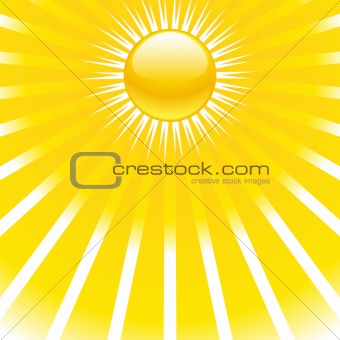 Summer yellow rays vector