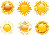 Vector sun icons