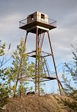 The thrown watchtower in a wood