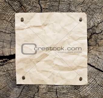 Old Paper On Wooden Background