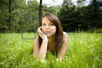 Young Woman On The Meadow