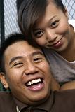 Happy asian couple