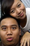 Happy asian malay couple