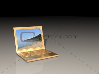 Golden laptop