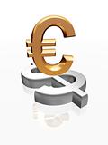euro and dollar