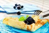 pancake with blueberries
