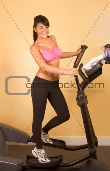 Attractive young woman doing cardio workout