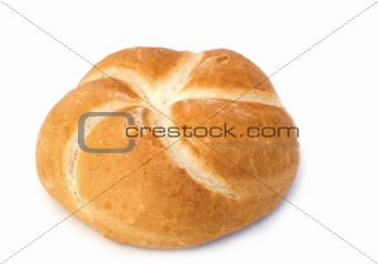 one fresh loaf on white background