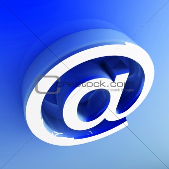 3d image of email symbol 