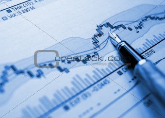 financial blue chart background