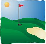 Sunny golf course