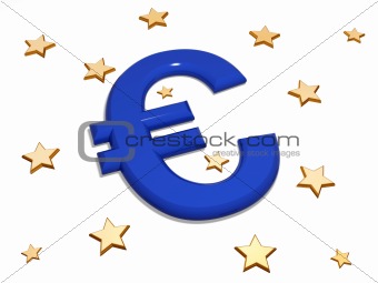 euro in the middle of stars
