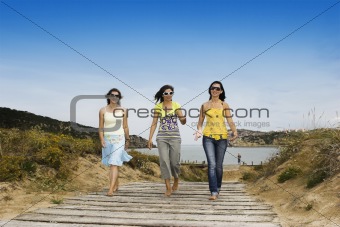 Girls walking