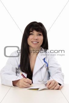 Doctor writing  prescription