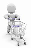 Person with shopping trolley