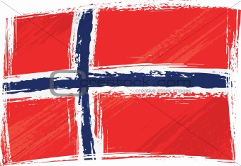 Grunge Norway flag