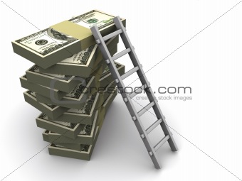 Ladder on money