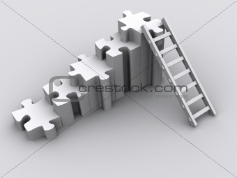 Puzzle and ladder