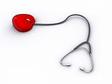 Stethoscope and heart mouse