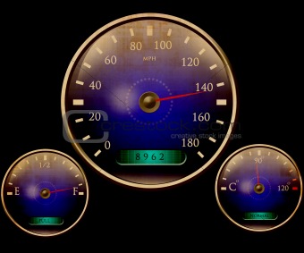 Speedometer and other dials