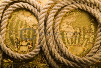 Old map & Rope