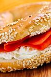 Bagel with smoked salmon and cream cheese