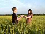 Young Couple in Field