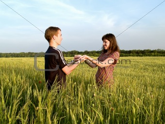 Young Couple in Field