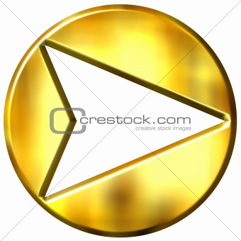 3D Golden Framed Arrow