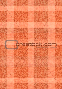 Orange mosaic tiles