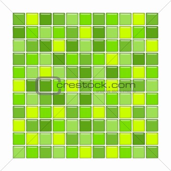 Green glass tiles