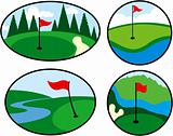 Colorful Golf Icons