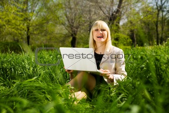 smiling girl and notebook