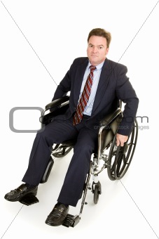Disabled Businessman - Serious