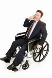 Disabled Businessman on Phone