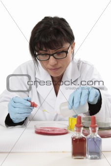 Scientist chemist at work