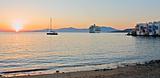 Sunset at Mykonos Island
