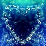 Air bubbles in the shape of a heart