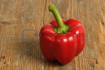 Red pepper on wood