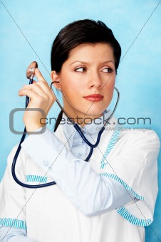 young beautiful caucasian doctor