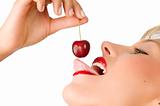 licking cherry