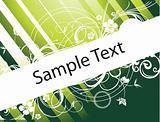 abstract banner of funky vector background for text in green