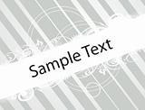 abstract floral vector design element for sample text in gray