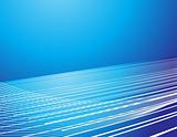 bright wavy lines on gradient blue background composition 